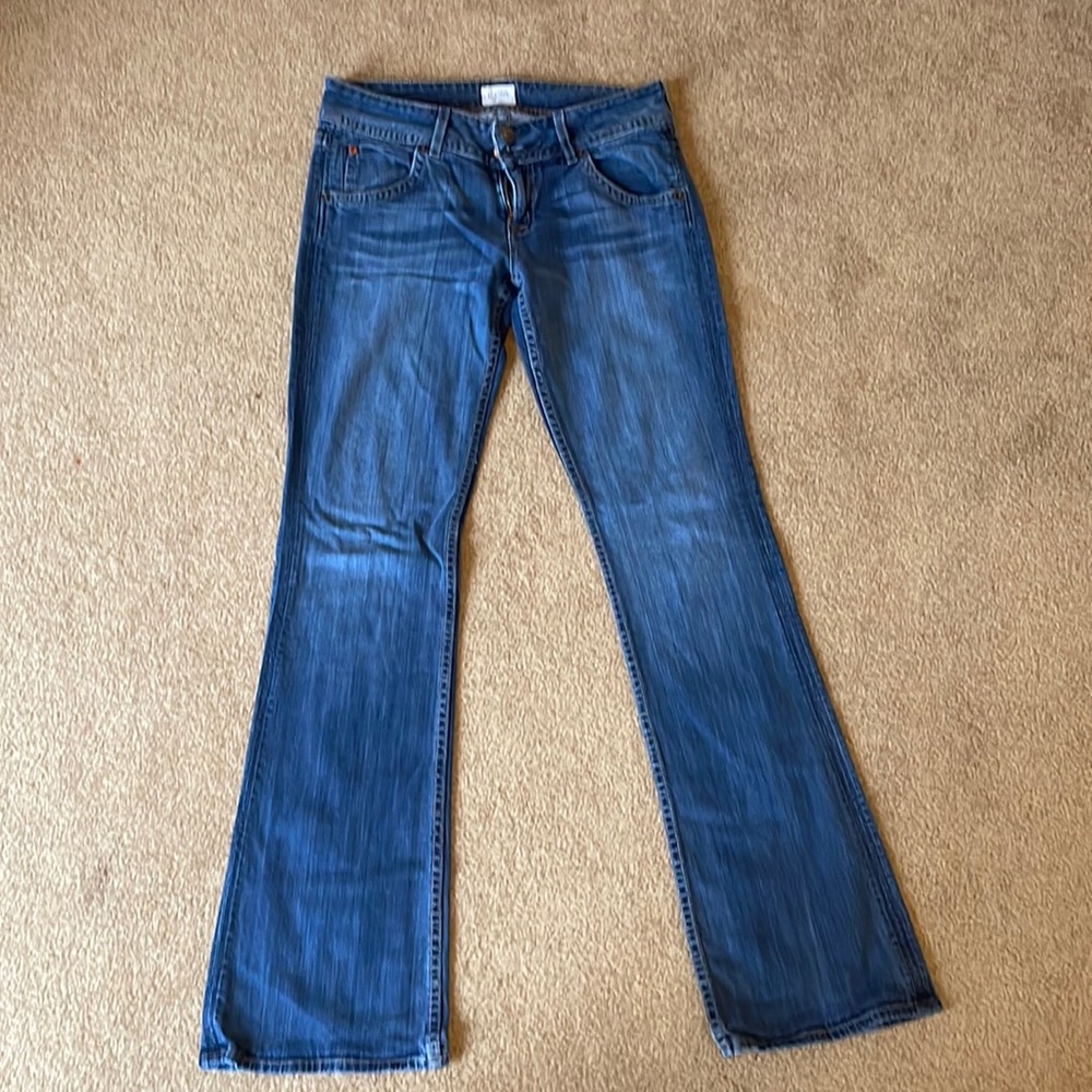 Hudson low rise flare button pocket jeans size 29.